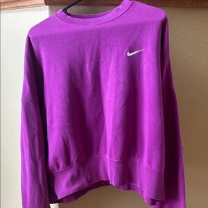 Nike Women's Vibrant Purple Crewneck Sweatshirt
